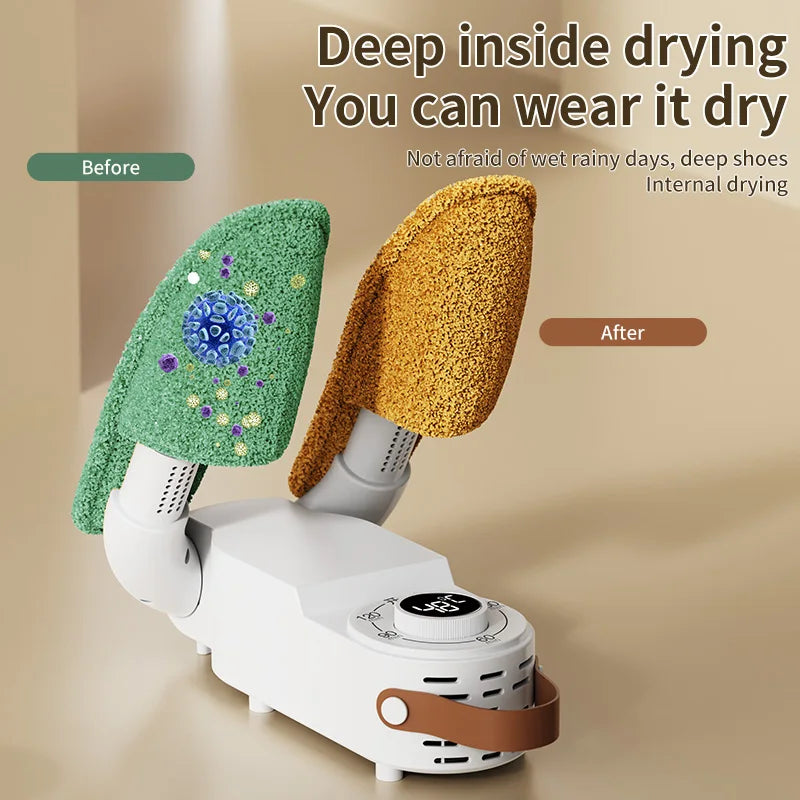 Portable Electric Shoe Dryer with UV Sterilizer - Smart Timer Boot Warmer for Cold Weather Fall/Winter Essential